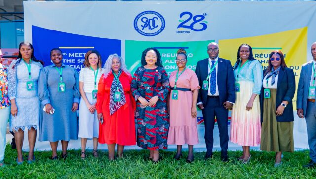 Foreign Affairs Minister Senator Pholile Shakantu (centre) with the Eswatini delegation at the 28th Meeting of the SADC Ministerial Committee of the Organ on Politics, Defence and Security Cooperation in Malawi. The delegation included senior officials from the Ministry of Foreign Affairs, Ministry of Justice, Ministry of Defence, Royal Eswatini Police, and diplomatic missions.