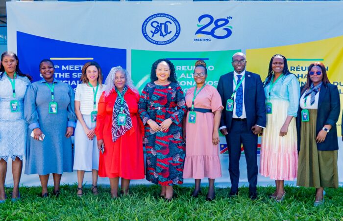 Foreign Affairs Minister Senator Pholile Shakantu (centre) with the Eswatini delegation at the 28th Meeting of the SADC Ministerial Committee of the Organ on Politics, Defence and Security Cooperation in Malawi. The delegation included senior officials from the Ministry of Foreign Affairs, Ministry of Justice, Ministry of Defence, Royal Eswatini Police, and diplomatic missions.