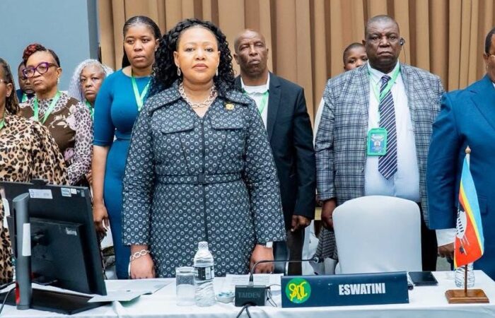 Minister of Foreign Affairs and International Cooperation, Senator Pholile Shakantu, with the Kingdom of Eswatini's delegation at the 28th SADC Ministerial Committee of the Organ meeting in Salima, Malawi.